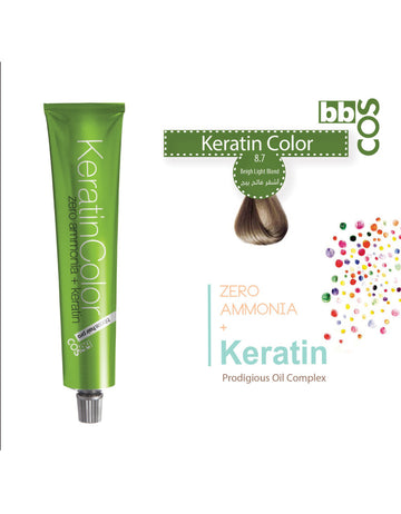 Keratin Hair Color 100 ml 8.7